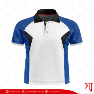 Playera polo Azul/Blanco