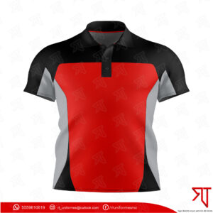Playera polo Rojo/Negro